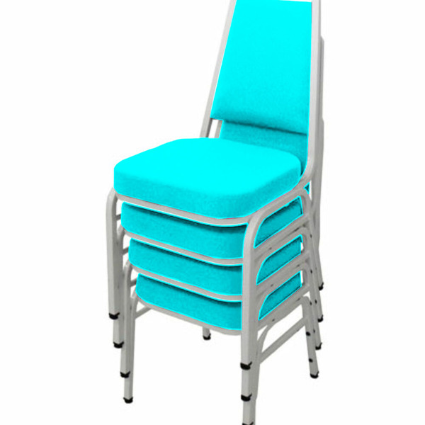 Kit Com 4 Cadeiras Empilháveis Linha Hotel Plus Verde