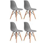 Kit Com 4 Cadeiras Flórida Sem Braço Com Assento Em Polipropi