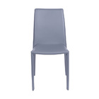 Kit Com 4 Cadeiras Glam Corino Cinza Estrutura De Metal - Or