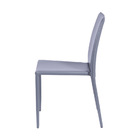 Kit Com 4 Cadeiras Glam Corino Cinza Estrutura De Metal - Or