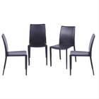 Kit Com 4 Cadeiras Glam Corino Marrom Estrutura De Metal - Or