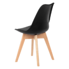 Kit Com 4 Cadeiras Leda Preta - Charles Eames Com Almofada