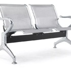 Kit Com 4 Cadeiras Longarina Aeroporto Cromada 2 Lugares