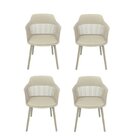 Kit Com 4 Cadeiras Mena Para Sala De Jantar  Fendi