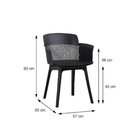 Kit Com 4 Cadeiras Mena Para Sala De Jantar  Fendi