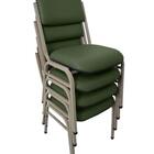 Kit Com 4 Cadeiras Para Auditórios Linha Hotel Smart Verde