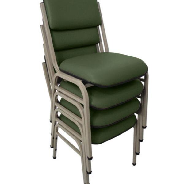 Kit Com 4 Cadeiras Para Auditórios Linha Hotel Smart Verde