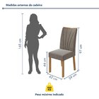 Kit Com 4 Cadeiras Para Sala De Jantar Apogeu Amêndoa Clean/s