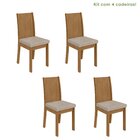 Kit Com 4 Cadeiras Para Sala De Jantar Athenas