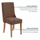 Kit Com 4 Cadeiras Para Sala De Jantar Celina Amêndoa/avelã