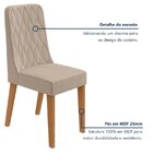 Kit Com 4 Cadeiras Para Sala De Jantar Estofadas Luar Amendoa