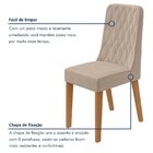 Kit Com 4 Cadeiras Para Sala De Jantar Estofadas Luar Amendoa