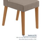 Kit Com 4 Cadeiras Para Sala De Jantar Estofadas Luar Amendoa