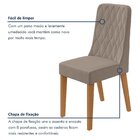 Kit Com 4 Cadeiras Para Sala De Jantar Estofadas Luar Amendoa