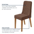 Kit Com 4 Cadeiras Para Sala De Jantar Estofadas Luar Amendoa