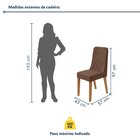 Kit Com 4 Cadeiras Para Sala De Jantar Estofadas Luar Amendoa