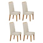 Kit Com 4 Cadeiras Para Sala De Jantar Mdp/mdf Dyniz Veludo P