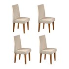 Kit Com 4 Cadeiras Para Sala De Jantar Mdp/mdf Wallace Veludo