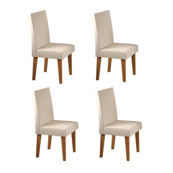 Kit Com 4 Cadeiras Para Sala De Jantar Mdp/mdf Wallace Veludo