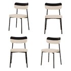 Kit Com 4 Cadeiras Para Sala De Jantar Mona Yescasa Areia Cor