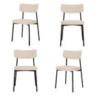 Kit Com 4 Cadeiras Para Sala De Jantar Mona Yescasa Areia Cor