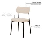 Kit Com 4 Cadeiras Para Sala De Jantar Mona Yescasa Areia Cor