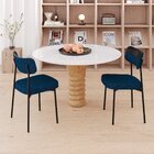 Kit Com 4 Cadeiras Para Sala De Jantar Mona Yescasa Azul Corr