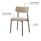 Kit Com 4 Cadeiras Para Sala De Jantar Mona Yescasa Bege