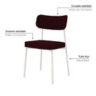 Kit Com 4 Cadeiras Para Sala De Jantar Mona Yescasa Bordô/bra