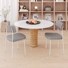 Kit Com 4 Cadeiras Para Sala De Jantar Mona Yescasa Cinza Cla