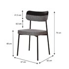 Kit Com 4 Cadeiras Para Sala De Jantar Mona Yescasa Cinza Cor