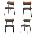 Kit Com 4 Cadeiras Para Sala De Jantar Mona Yescasa Grafite C