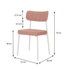 Kit Com 4 Cadeiras Para Sala De Jantar Mona Yescasa Rosa Link