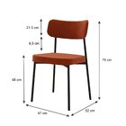 Kit Com 4 Cadeiras Para Sala De Jantar Mona Yescasa Terracota