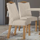 Kit Com 4 Cadeiras Para Sala De Jantar Vênus Amêndoa Clean/li