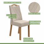 Kit Com 4 Cadeiras Para Sala De Jantar Vênus Amêndoa Clean/li