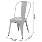 Kit Com 4 Cadeiras Titan De Aço Branca - Or Design