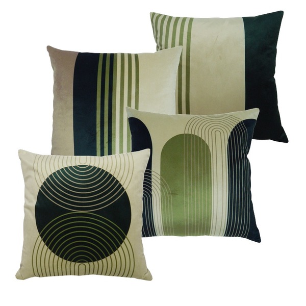 Kit Com 4 Capas De Almofada City Tons Verde 44x44cm