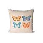 Kit Com 4 Capas Para Almofadas Borboleta E Flores