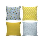 Kit Com 4 Capas Para Almofadas Decorativas De Sofá Abelhinha