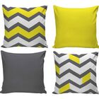 Kit Com 4 Capas Para Almofadas Decorativas De Sofá Cinza/verd