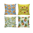 Kit Com 4 Capas Para Almofadas Decorativas De Sofá Frutas Sum