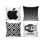 Kit Com 4 Capas Para Almofadas Decorativas De Sofá Iphone