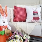 Kit Com 4 Capas Para Almofadas Páscoa Carro De Chocolate