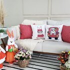 Kit Com 4 Capas Para Almofadas Páscoa Carro De Chocolate