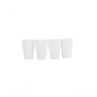 Kit Com 4 Copos Alto 450 Ml Branco Moda Do Chef