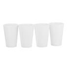 Kit Com 4 Copos Alto 450 Ml Branco Moda Do Chef