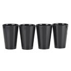 Kit Com 4 Copos Alto 450 Ml Preto Moda Do Chef