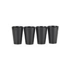 Kit Com 4 Copos Alto 450 Ml Preto Moda Do Chef