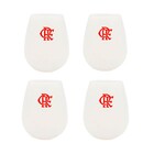 Kit Com 4 Copos De Silicone Do Flamengo